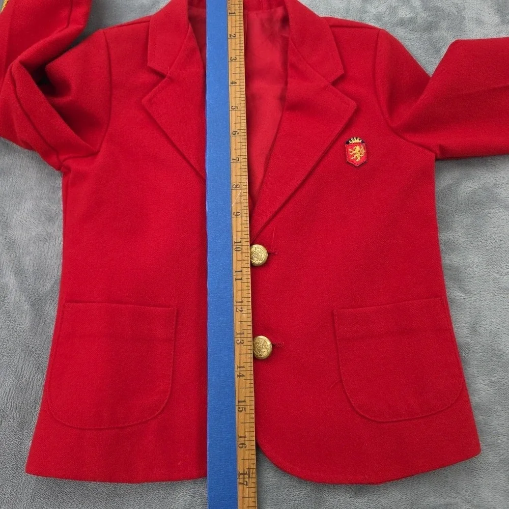 Vintage Good Lad Red Gold Button Blazer Little Boys Size 4 Made‎ In The USA